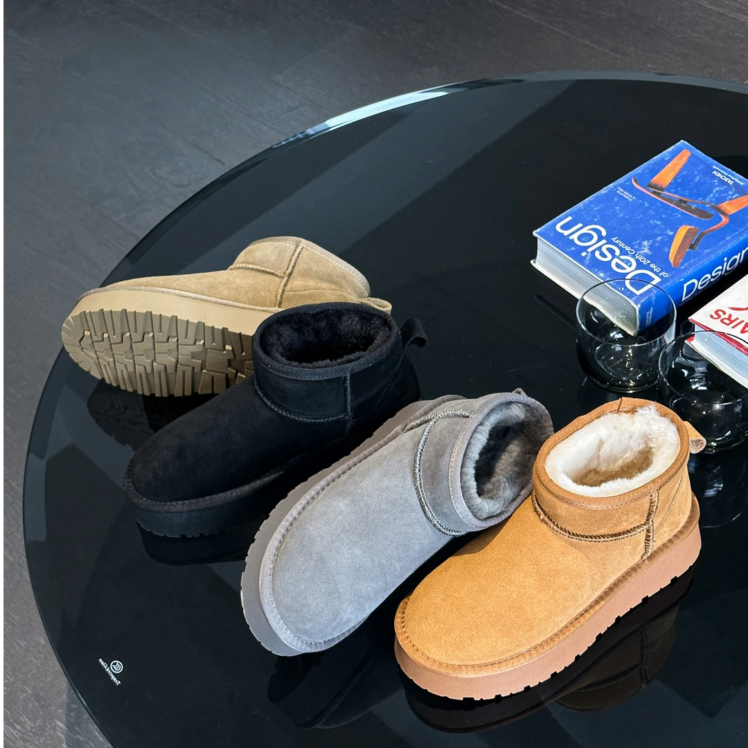 小P良品铺 人手一双~厚底6803雪地靴 6803