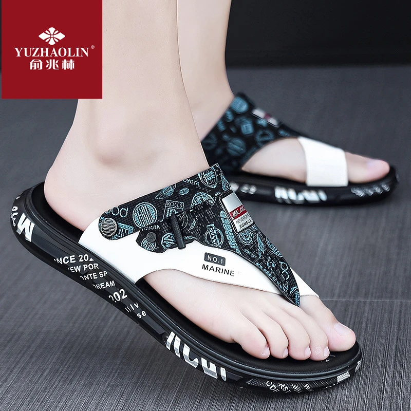 俞兆林2024新款凉鞋男潮流外穿夏季人字拖鞋休闲开车两用沙滩凉拖