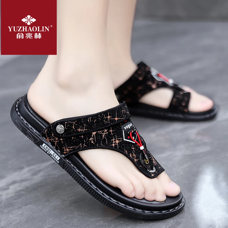 俞兆林人字拖鞋男2024新款两用防滑潮流开车两用室外穿男凉鞋凉拖
