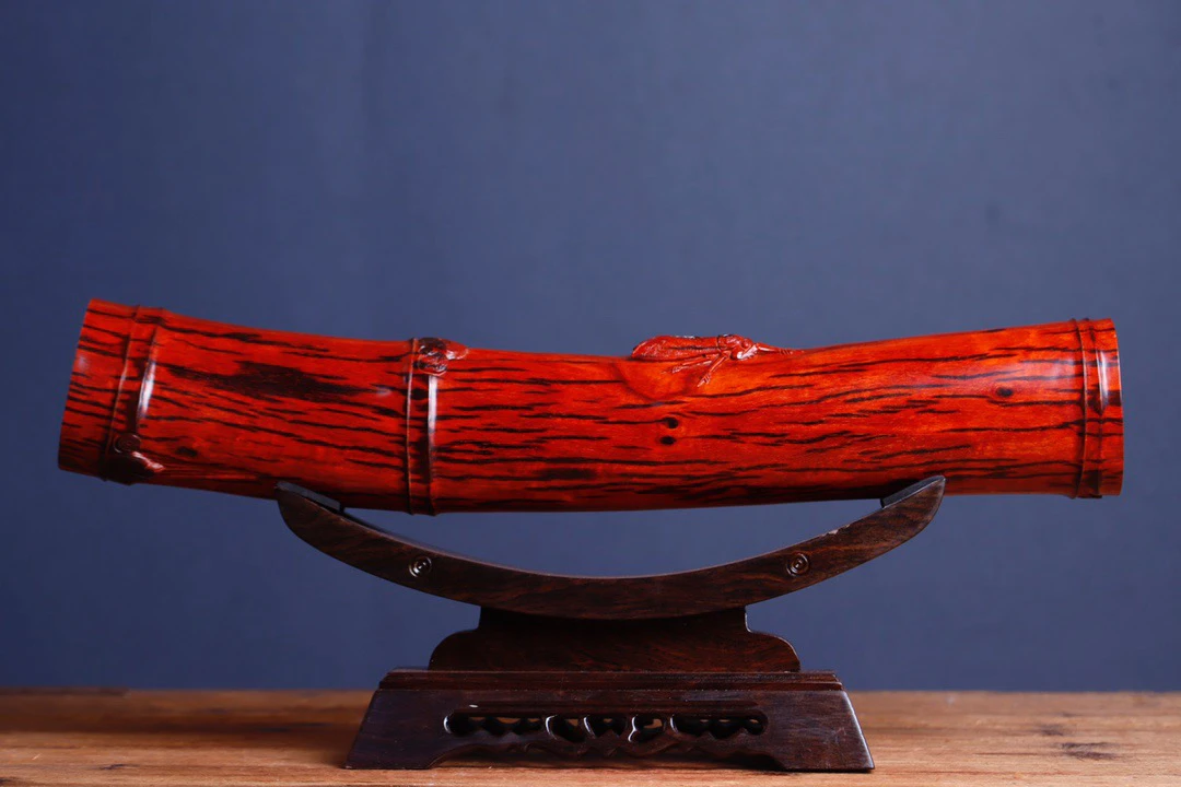 印度小叶紫檀节节高升雕刻纯手工摆设