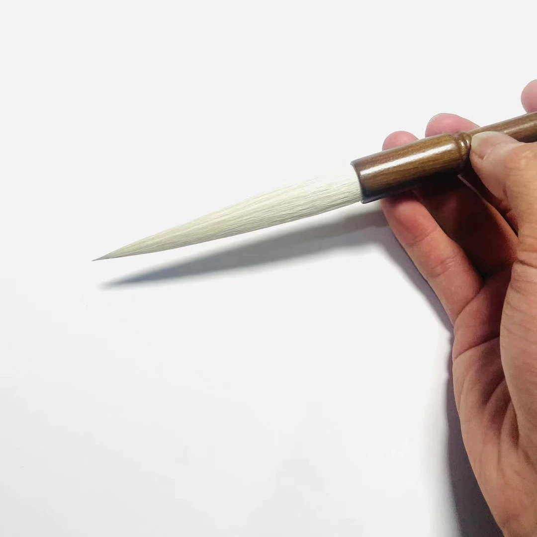 手工特制羊毫长锋毛笔超长笔锋9.5cm强弹性书写流畅行书草书国画