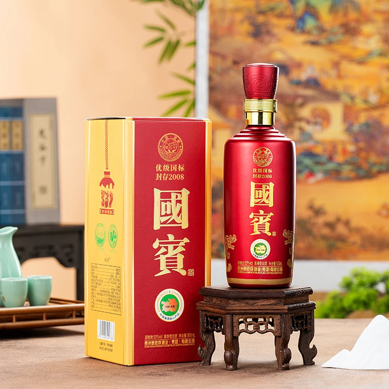 锐君【國賓酒】优级酱香型白酒 纯粮酿制 500ml*6原箱发53%Vol