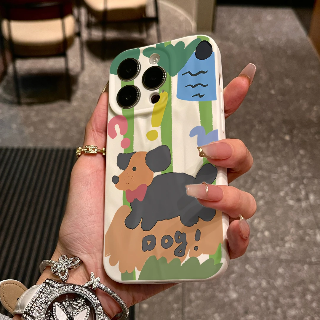 壳玛仕问号小狗适用苹果15手机壳iPhone14promax软13pro12/11/xr8