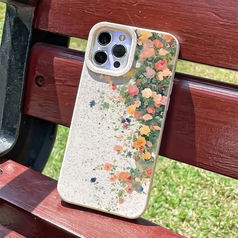 壳玛仕月季花适用于iPhone15/14Promax手机壳苹果11/13小麦12软壳