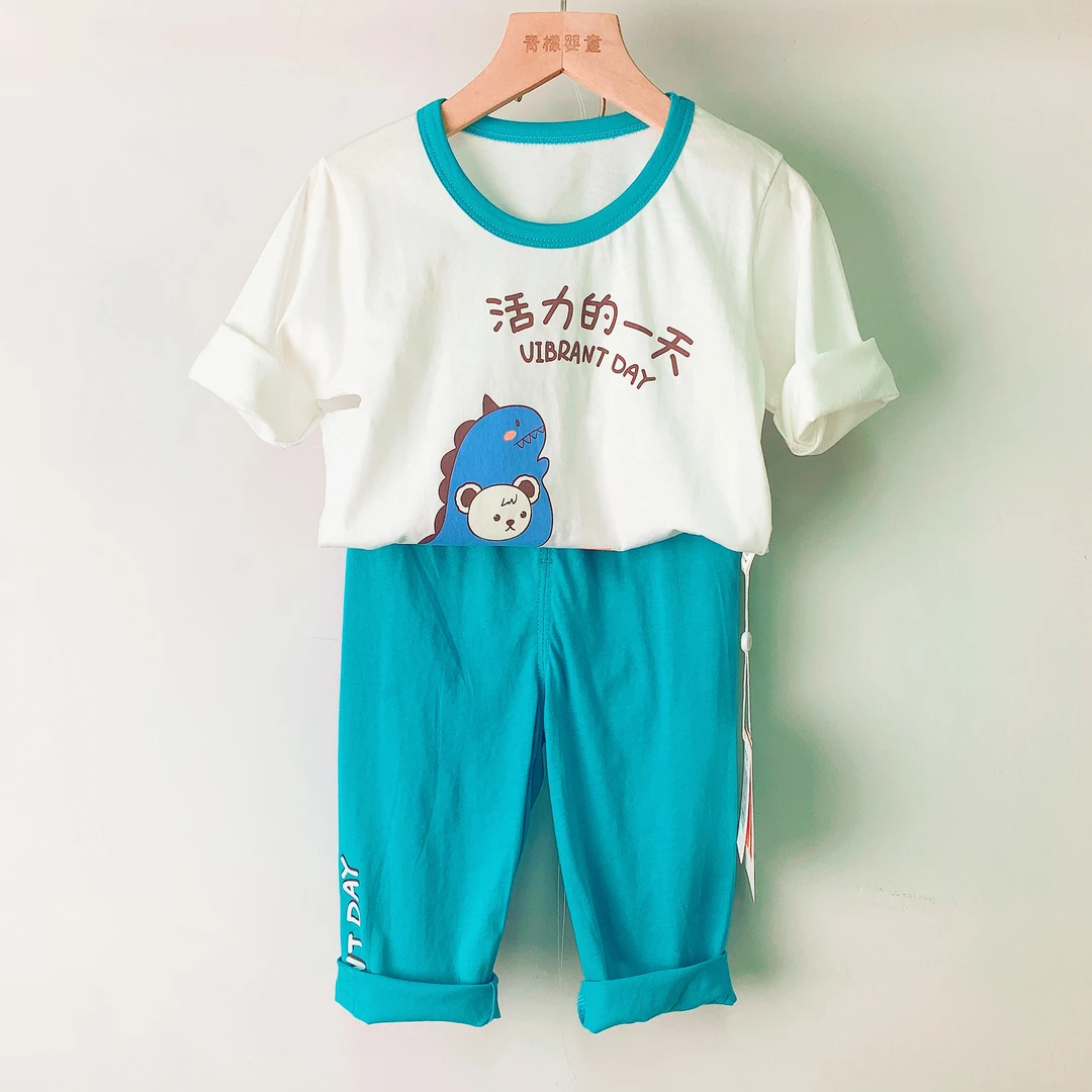 阿米阿奇夏季男童薄款百棉家居服26302