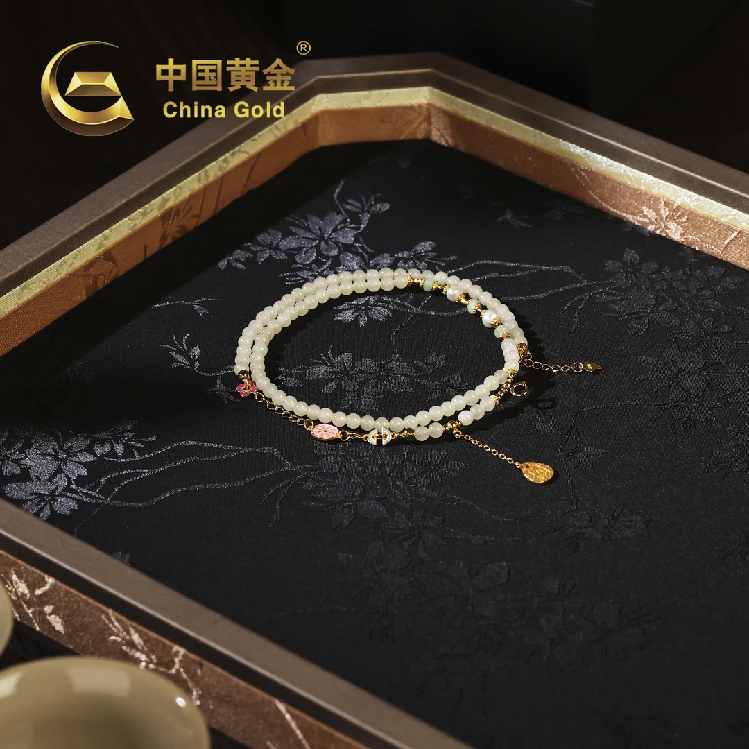 【中国黄金】月桂 | 和田玉*颈链*S925银镶嵌-X791-Y