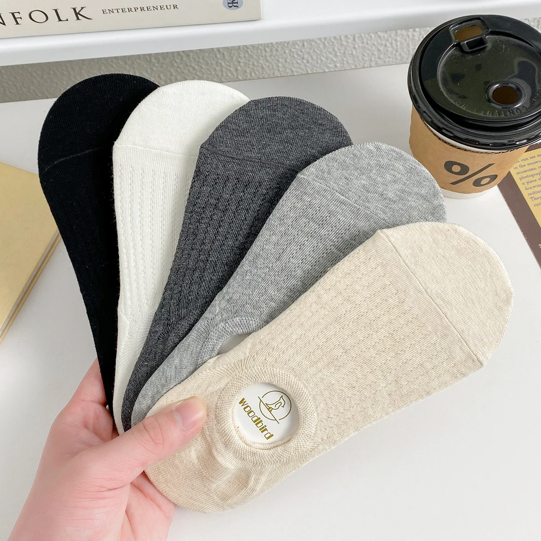 杭臻袜子女夏季薄款船袜防滑不掉脚跟网眼透气浅口短袜夏天隐形袜