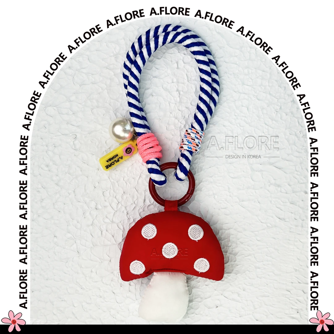 A.FLORE韩国原创手工可爱包包挂件挂饰红色小蘑菇