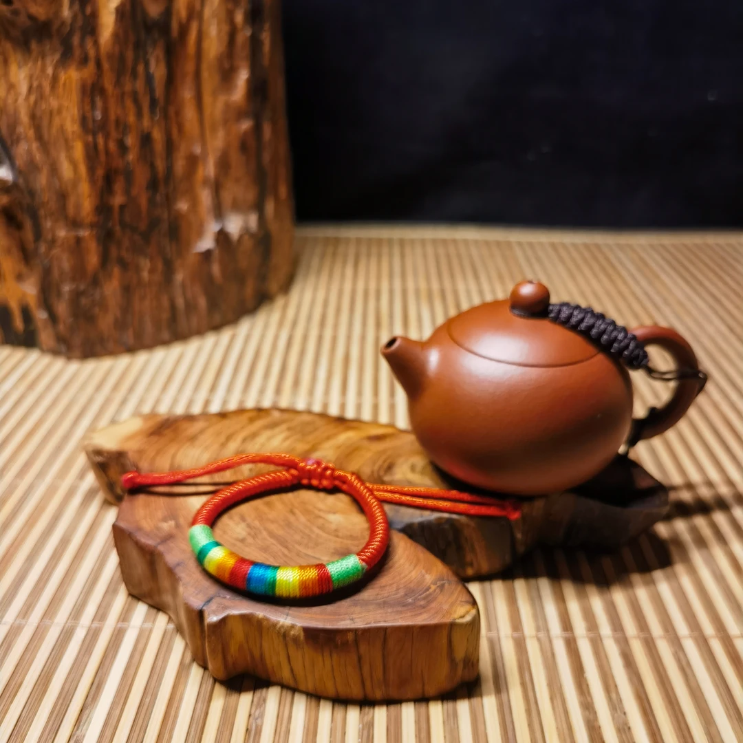 非金属布艺手链 五彩金刚结纯手工编绳彩绳红绳福禄记复古编织