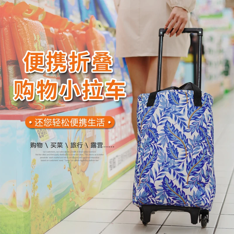 买菜小拉车购物车拉杆轮子包家用神器超市小拉车折叠便携手拉车