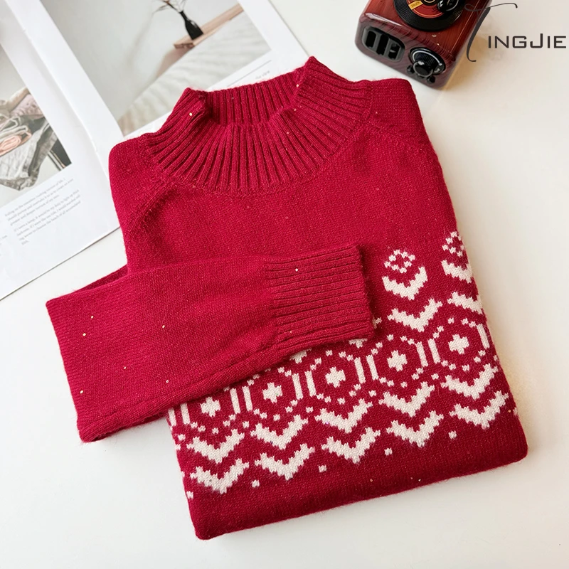 B1316长袖上衣针织毛衣上衣女