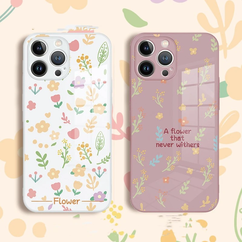 适用苹果17/华为/小米/oppo/vivo网红ins小碎花创意高颜值手机壳