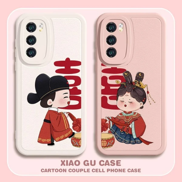 适用苹果17/华为pura70/小米14/oppo/vivo古风男女情侣防摔手机壳