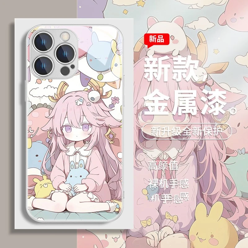 适用苹果15/华为mate60/小米14/oppo/vivo网红动漫原神创意手机壳