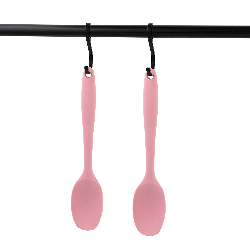 食品级硅胶全包小号一体式硅胶勺子 粥勺 饭勺 宝宝辅食勺