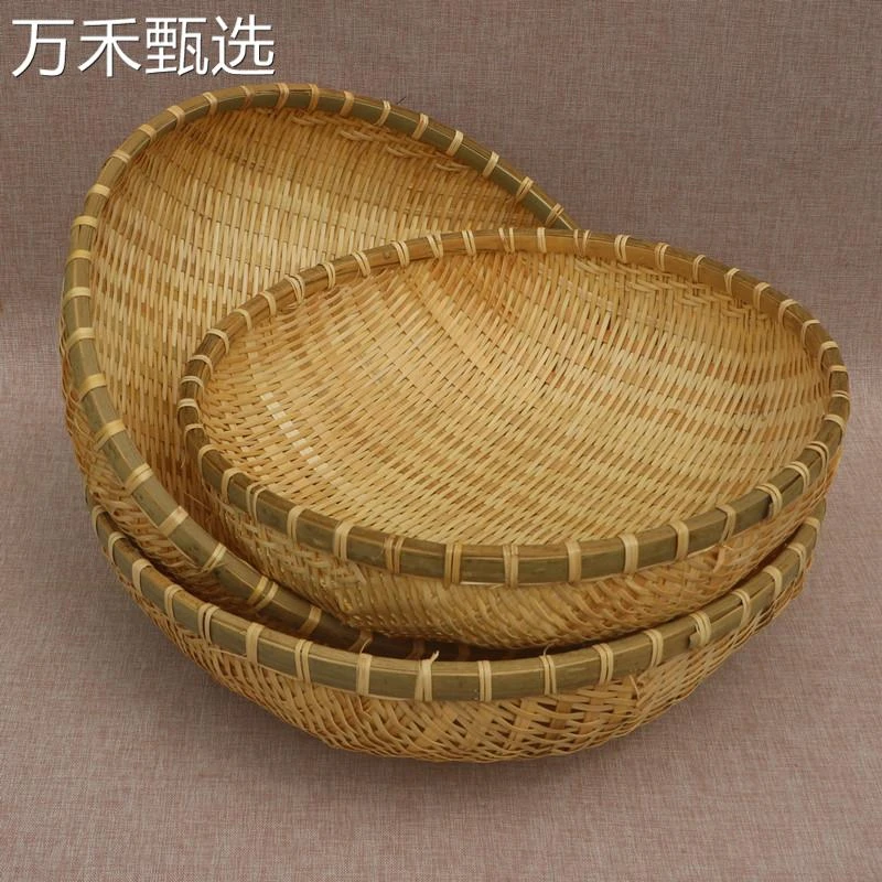 超好用竹编簸箕馒头收纳筐竹制品篮子竹编筐洗菜沥水淘米篮水果篮