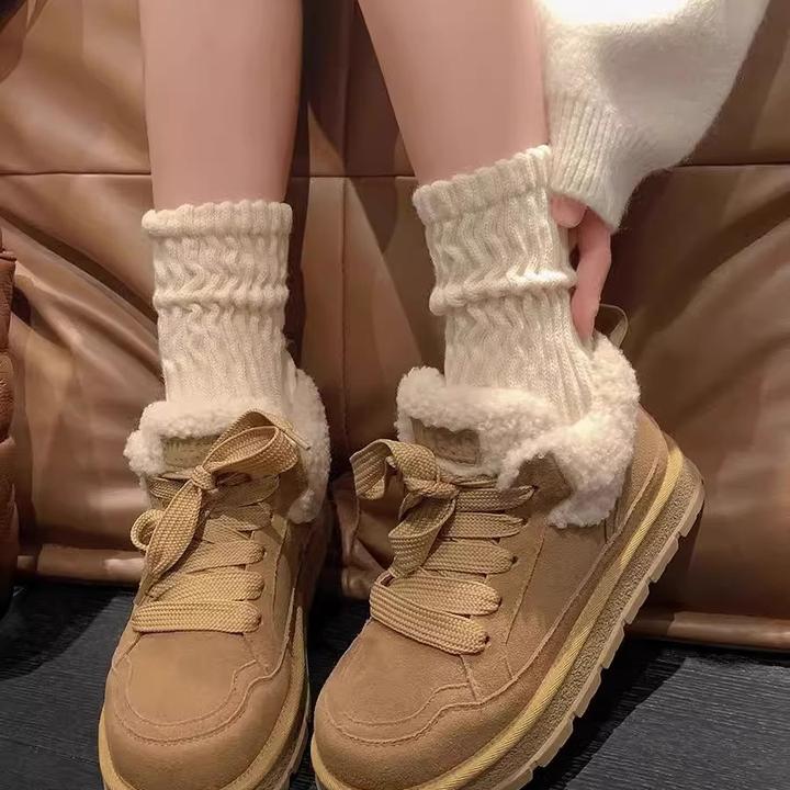 棉鞋女款冬季新款厚底加绒雪地靴