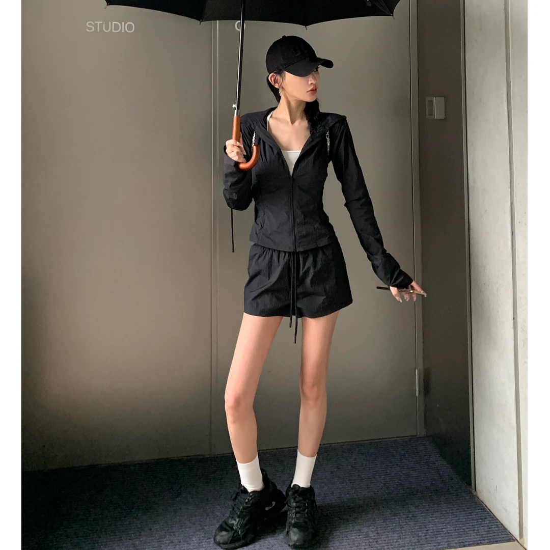 【青苍5折】Skk StoreSPF50+液氮冰感防晒衣透气短气户外防晒套装