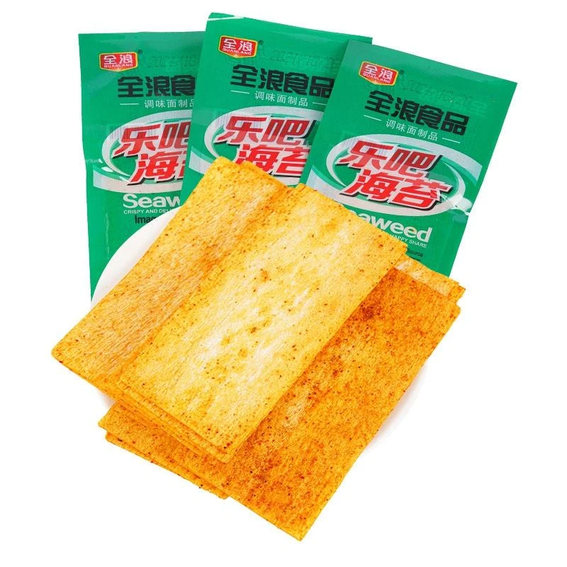 全浪乐吧海苔调味面制品风味辣条手撕素肉经典零食品笋1g