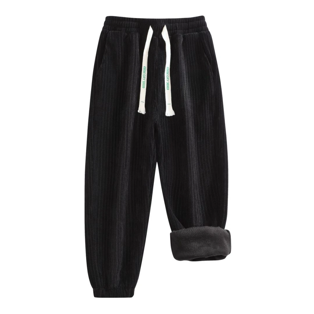 简约净版雪尼尔加绒加厚保暖束脚裤2159