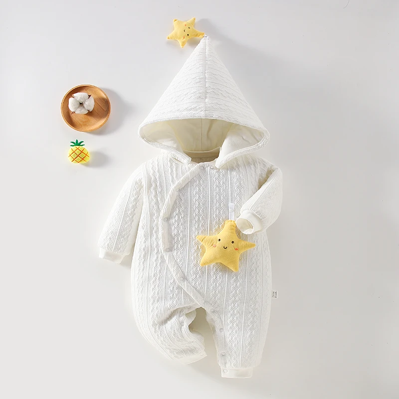 《优萌粉丝福利》婴儿衣服秋冬连体衣幼儿夹棉满月外出棉衣宝宝衣服