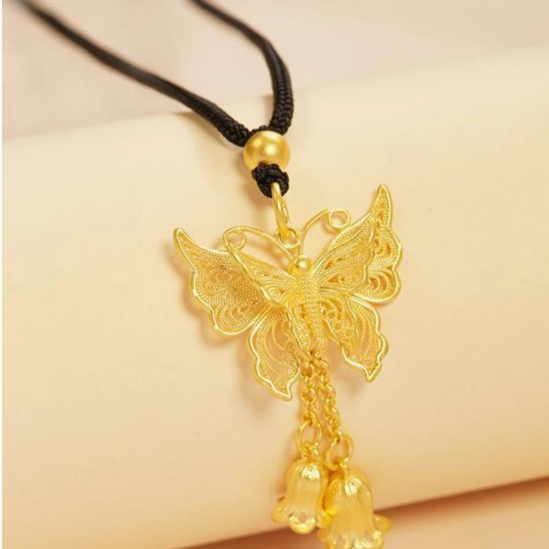 吊坠足银 25-蝴蝶结祥云平安扣吊坠女款在逃公主铃兰花项链送女友