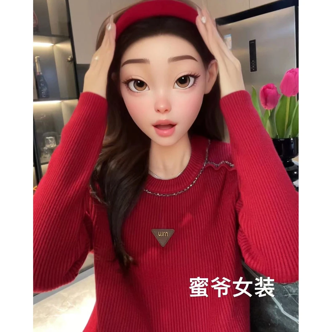 【蜜爷家】带钻三角标毛衣1137#