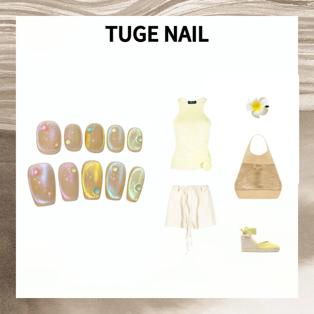 TugeNail“马卡龙”夏季新款高级感复古极简小众设计师美甲TGK1101