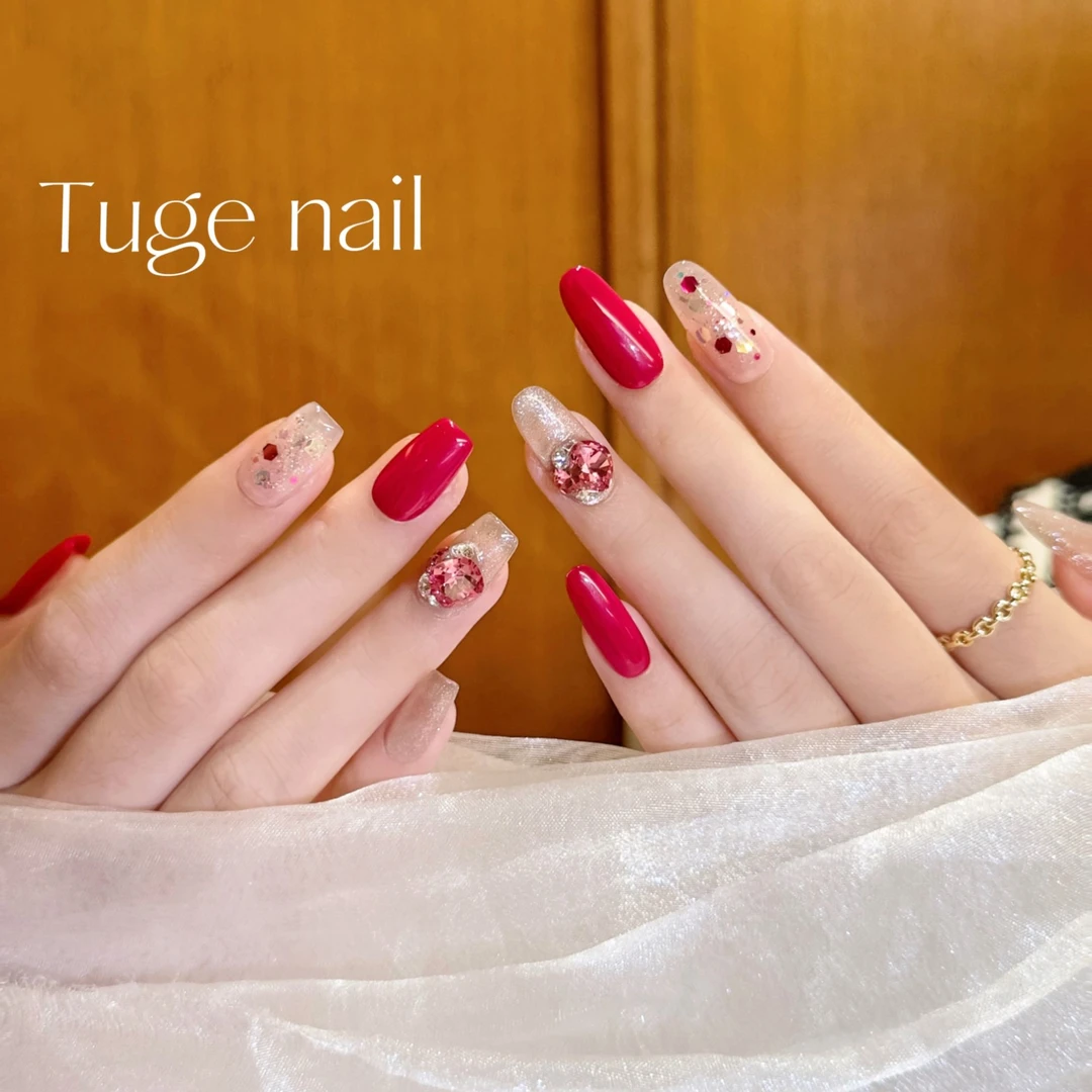 TugeNail“妃子笑”夏季高级感复古极简小众设计师穿戴甲TGY702