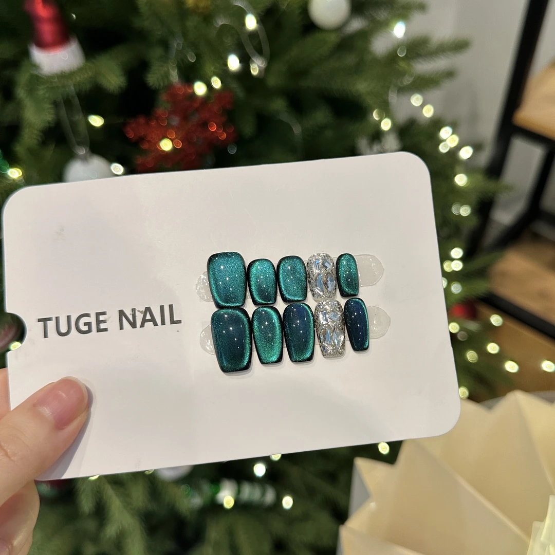 TugeNail【莉泽】“可可托海”夏季高级感复古极简小众设计师穿戴甲