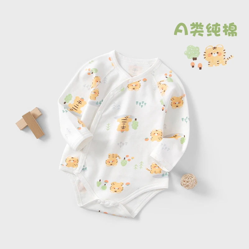 宝宝包屁衣服春秋季男女婴幼儿长袖连体衣新生儿纯棉三角哈衣爬服
