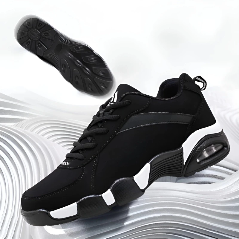 男鞋秋冬新款潮流百搭潮鞋防水保暖皮面鞋青少年休闲运动鞋跑步鞋