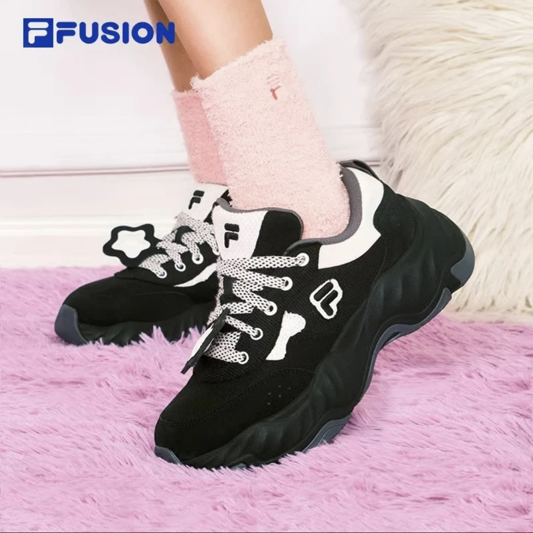 FILA FUSION海星秋冬厚底增高潮流百搭休闲运动老爹鞋T12W441004