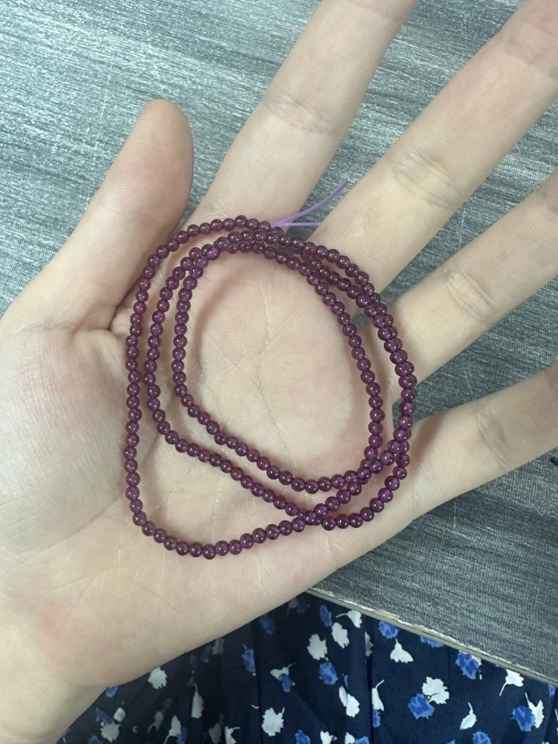 天然石榴石多圈手串  卡2.8mm-3.1mm（多样性发一条）