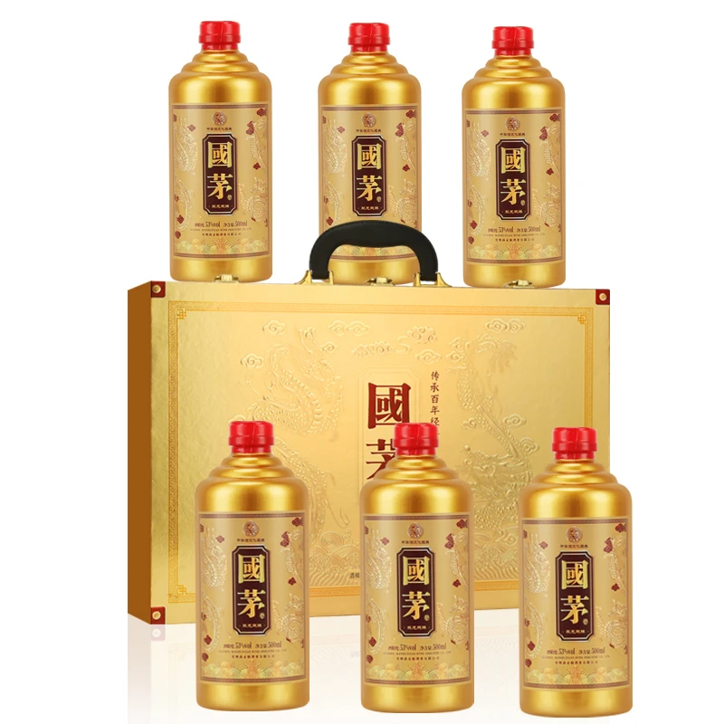 满壶仙Z 双龙戏珠酱香风味53度500ml*6瓶礼盒装 酒