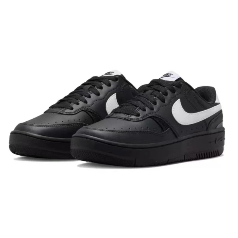NIKE/耐克运动鞋耐磨防滑低帮板鞋女款黑白休闲时尚橡胶FQ6476010
