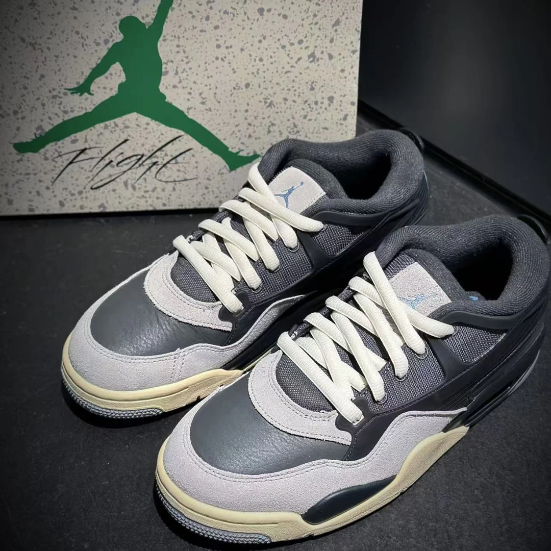 NIKE/耐克AJ4RM中低帮男鞋黑灰白时尚潮流复古秋冬FQ7939002