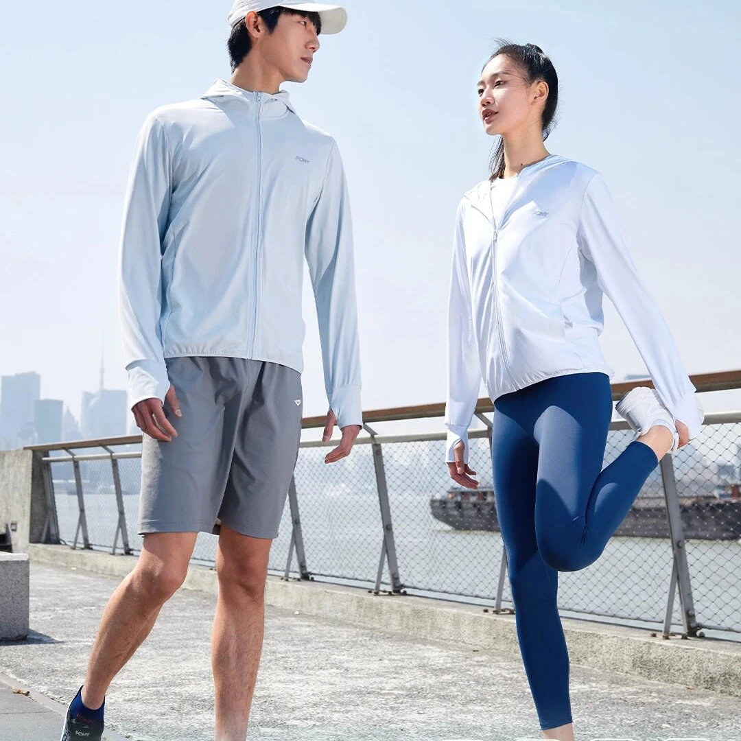 PONY防晒凉感抗紫外线抗菌氨基酸保湿莱卡面料242U2QD60PB/RW/BK