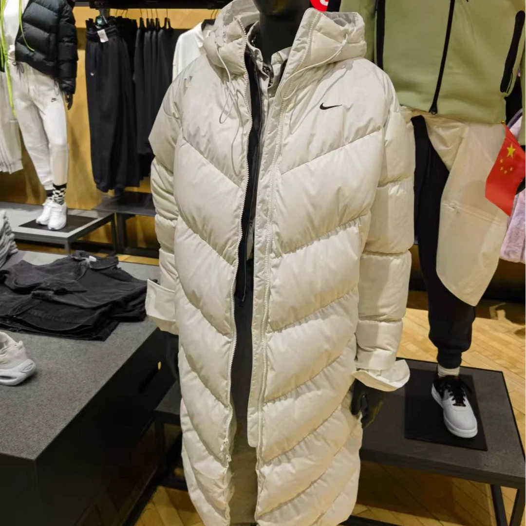 NIKE/耐克Nike耐克女子运动保暖连帽过膝休闲羽绒服HF7894100