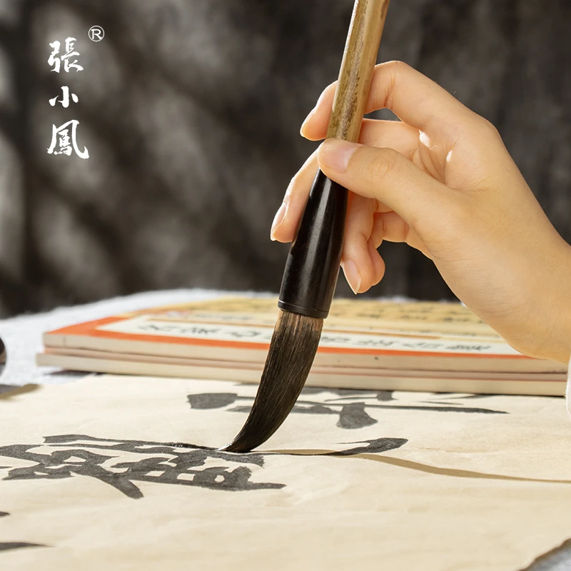 张小凤 笔魁 精品狼毫兼毫加健斗笔国画大号湖笔行书草书专业书法