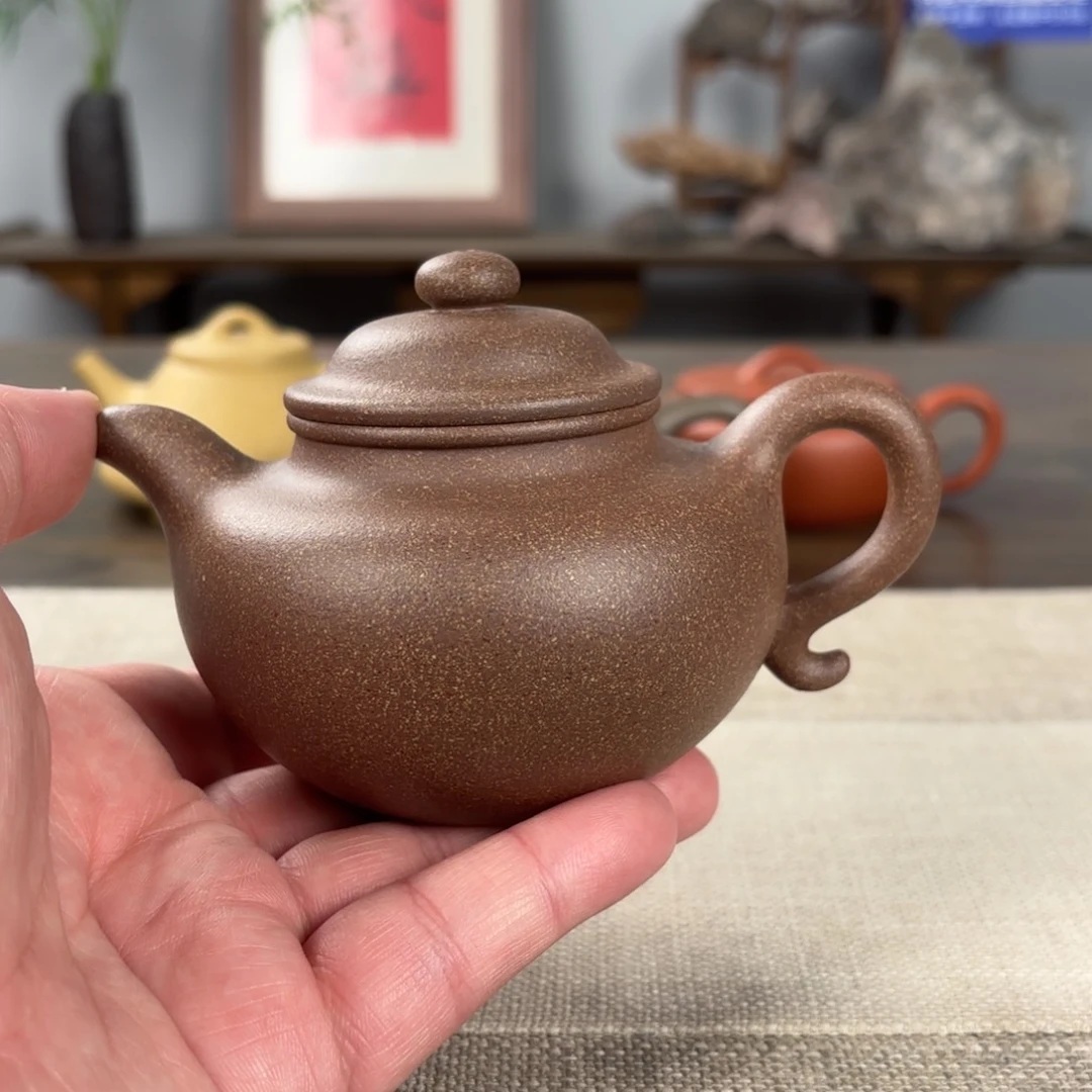 紫砂茶壶M**E微瑕黄龙山原矿紫砂壶