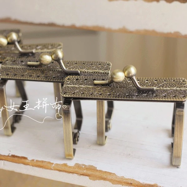 古铜压花驳脚口金  尺寸7cm/19cm  拼布diy配件