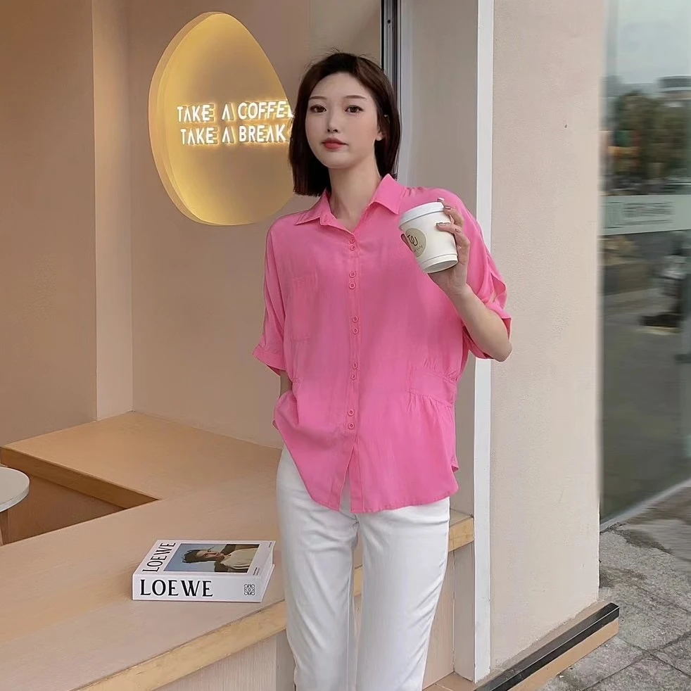 希茜8379 夏季气质穿搭时尚百搭韩版女衬衫