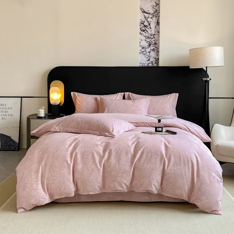 轻奢斜纹棉加厚时尚磨毛四件套双面印花设计师款被套床单四件套