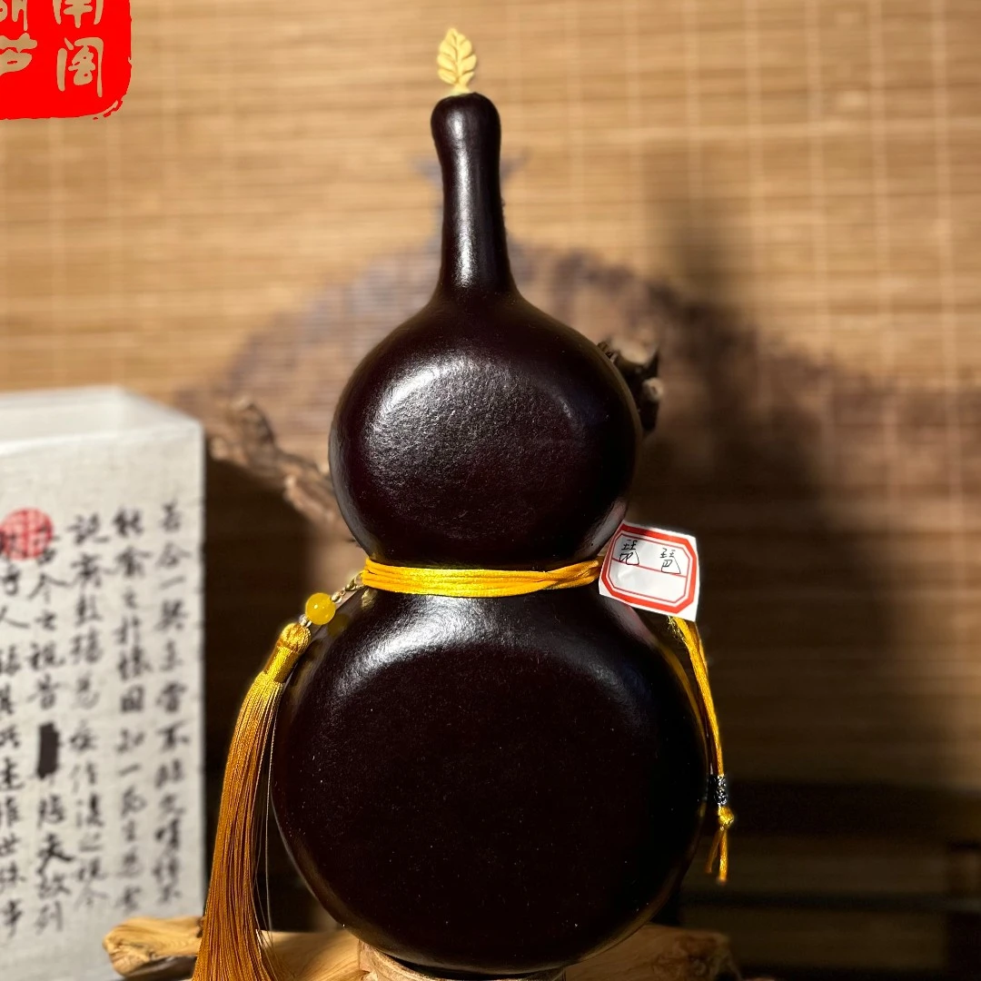 【琵琶】正宗大漆酒葫芦仿古珍藏温婉福禄摆件纯手工