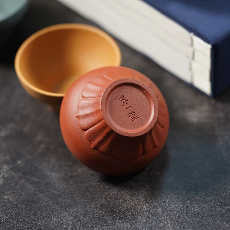 【颜色随机2个】莲花杯2个苏一堂紫砂图片仅供参考颜色不指定喝茶杯