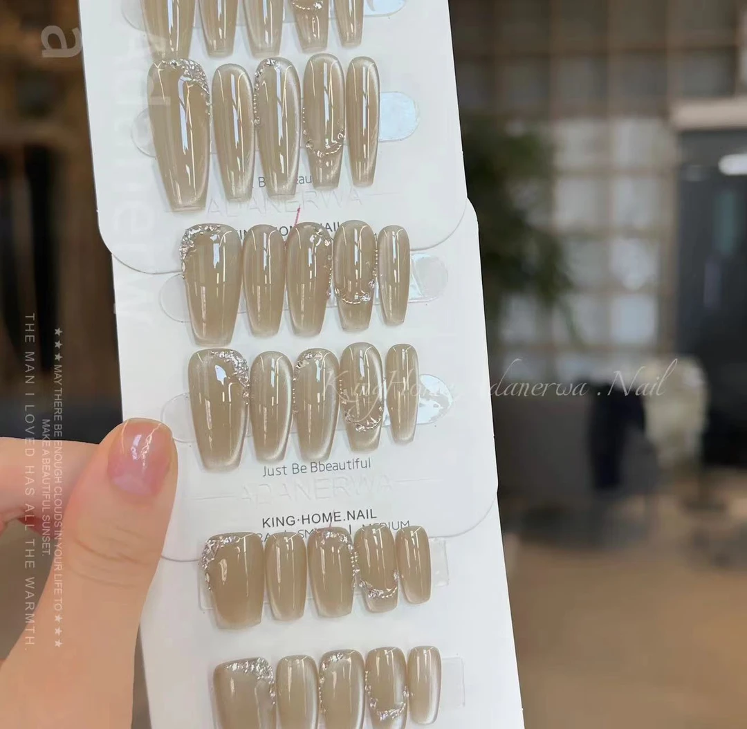 【五行缺肉】BB手工定制穿戴甲2024冰透新款美甲冰透夏日纯欲风