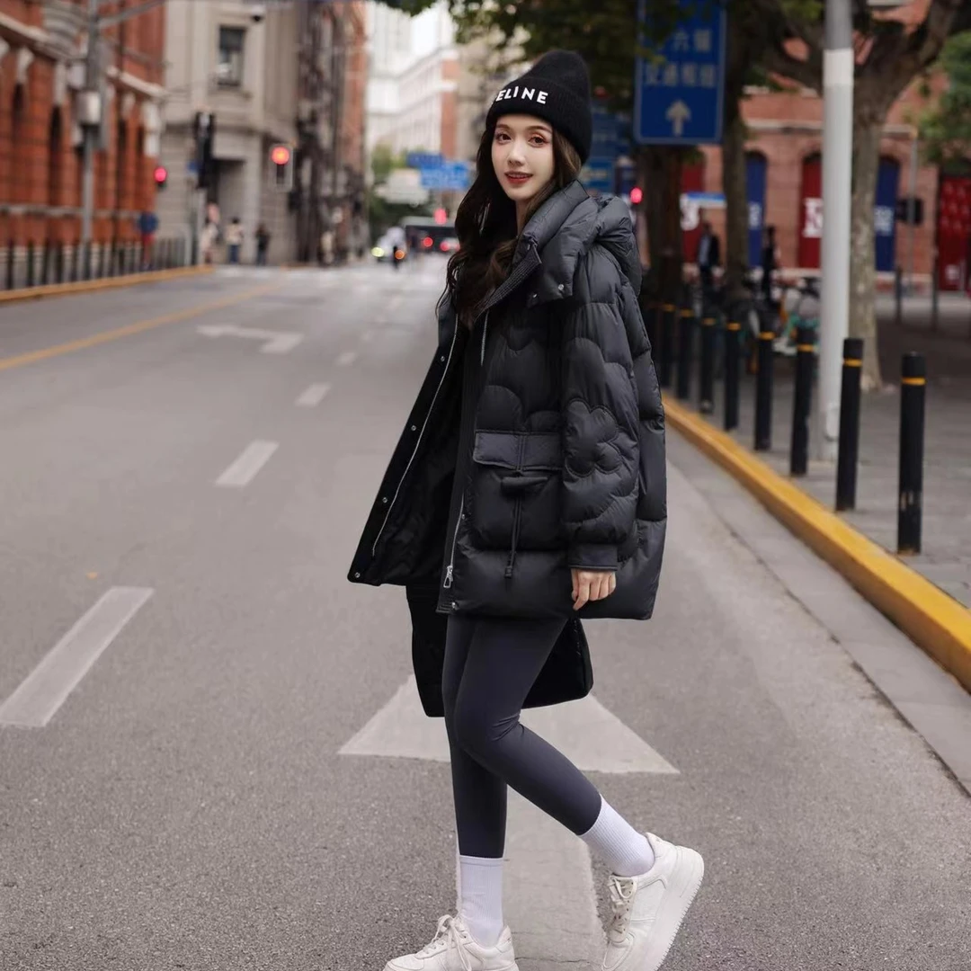 【妮子推荐高品质款】冬季中长款女式羽绒服22638