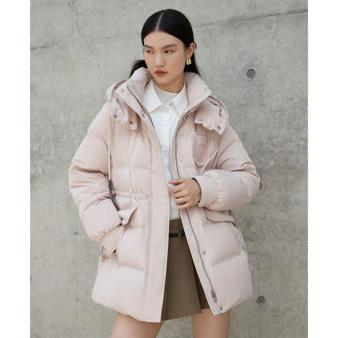 妮子严选冬季新款中长款90白鸭绒羽绒服824Y806