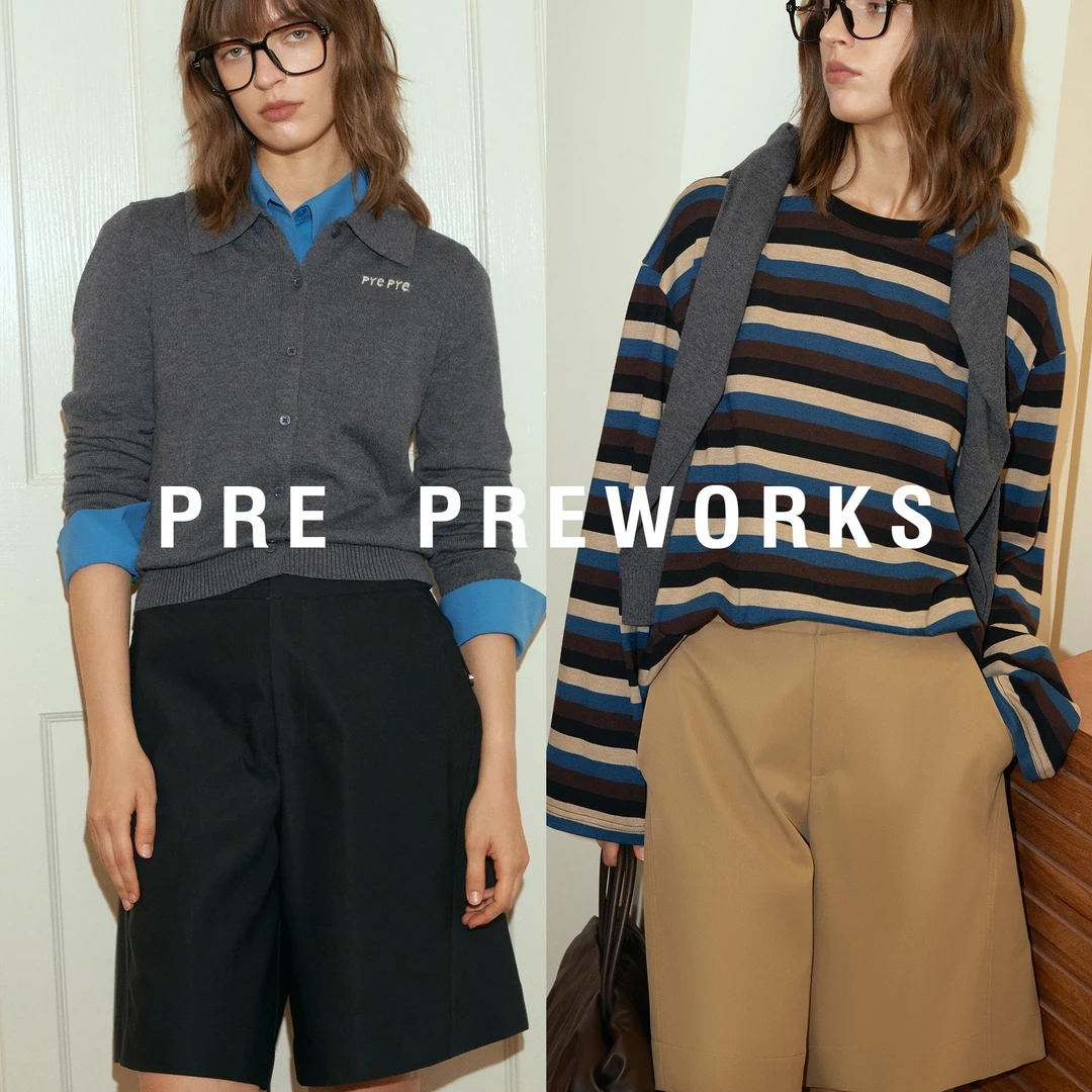 PRE PREWORKS进口SOLOTEX纱线  百慕大阔腿中裤